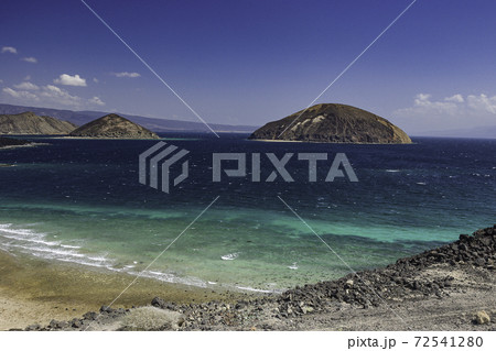Gulf of Tadjourah and Le Goubet view in Djibouti 72541280