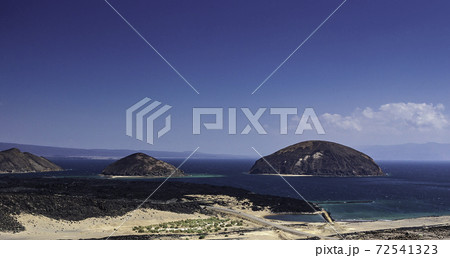 Gulf of Tadjourah and Le Goubet view in Djibouti 72541323