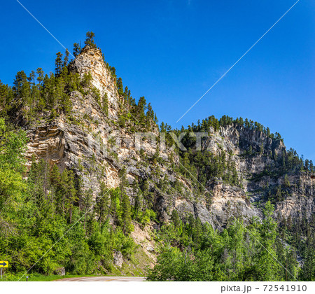 Limestone cliffs in Spearfish Canyon 72541910