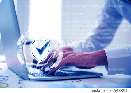 Protection network security computer and safe your data concept Protection network security computer and safe your data concept 72543391