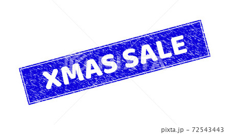 Grunge XMAS SALE Scratched Rectangle Stamp Seal 72543443