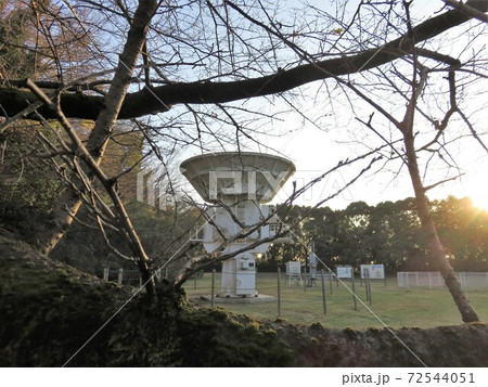 6メートル ミリ波電波望遠鏡の写真素材
