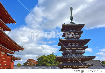奈良の紅葉　薬師寺 72544437