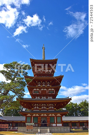 奈良の紅葉　薬師寺 72544503