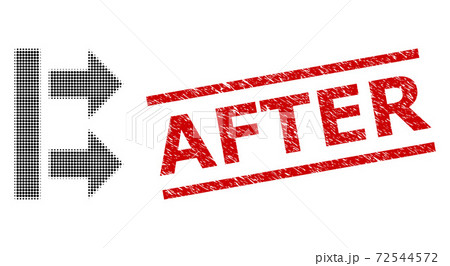 Scratched After Seal and Halftone Dotted Bring Right 72544572