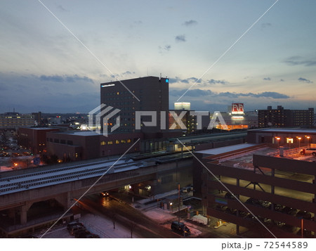 帯広駅前夜景_北海道 帯広駅前夜景_北海道 72544589