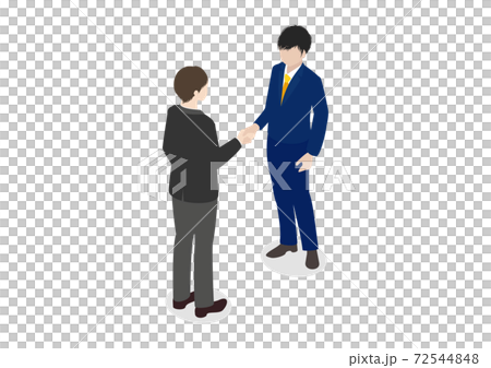 握手をするビジネスマンのイラスト素材のイラスト素材