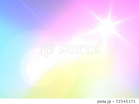 淡い虹色 レインボー レンズフレア 太陽光の壁紙 背景のイラスト素材
