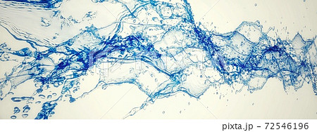 抽象的な波形の水しぶき 72546196