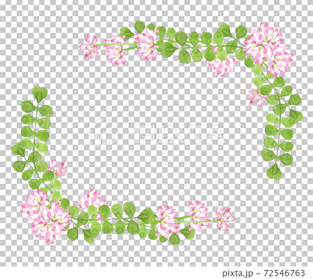 水彩のレンゲの花フレーム 72546763