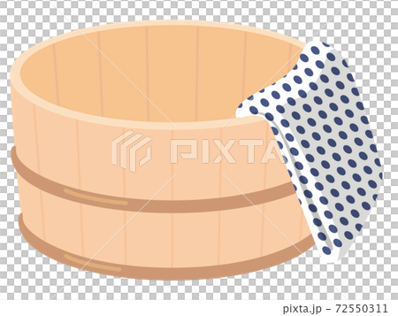 風呂桶と手拭い 72550311