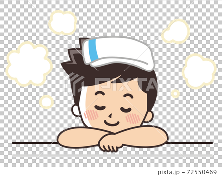 お風呂に入浴する男性 お風呂に入浴する男性 72550469