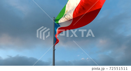 3d rendering of the national flag of the Guinea 3d rendering of the national flag of the Guinea 72551511