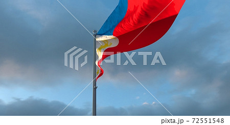 3d rendering of the national flag of the Philippines 72551548