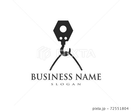Crane hook logo vector 72551804