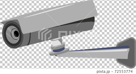 シンプルな防犯カメラのイラストのイラスト素材