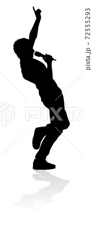 Singer Pop Country or Rock Star Silhouette 72555293