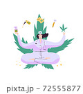 Doctor surrounded by cannabis drugs on marijuana 72555877