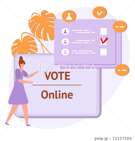 Vote Online Vector People Election E-voting Vote Online Vector People Election E-voting 72557504