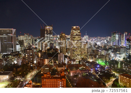 東京タワーから見た虎ノ門方面の夜景 東京タワーから見た虎ノ門方面の夜景 72557561