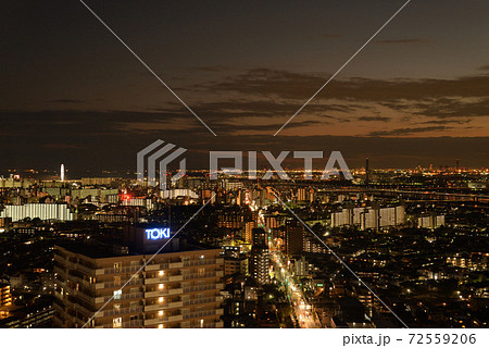 タワーホール船堀から見た東京湾方面の夜景 72559206