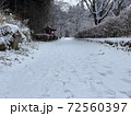 雪道と足跡 72560397