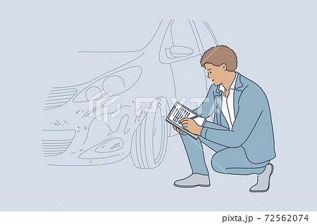 Accident, examination, checkup, collision, automobile concept 72562074
