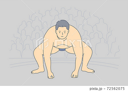 Sport, competition, obesity, japan, preparation, wrestling, fight concept 72562075
