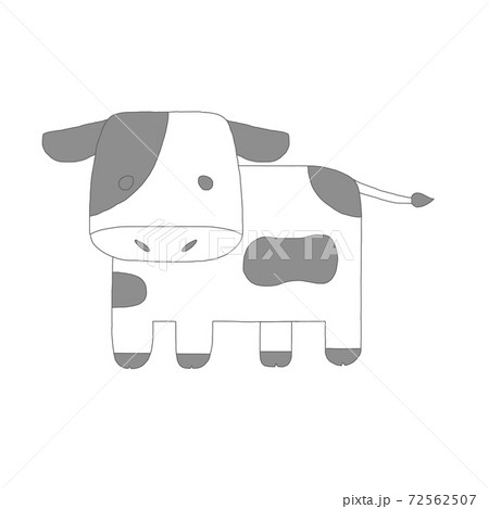 かわいい牛のイラストのイラスト素材