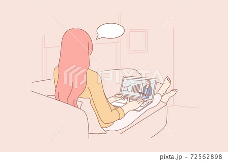 Communication, online, freelance, video conference business concept. 72562898