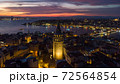 Turkey's largest city at dawn. Aerial view of Galata tower in Istanbul, Turkie. European part of the city. 72564854