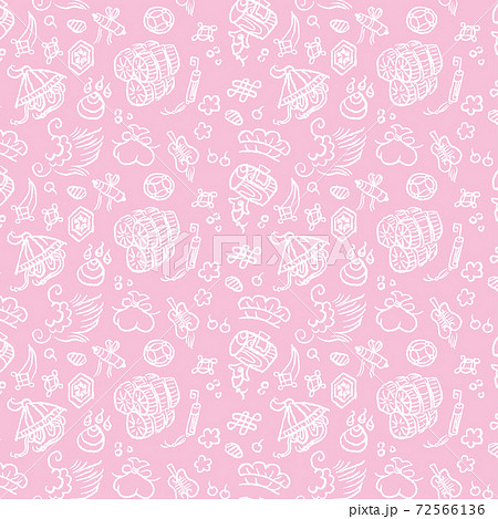 背景　和柄　宝尽くし 72566136