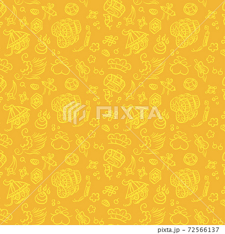 背景　和柄　宝尽くし 72566137