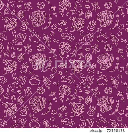 背景 和柄 宝尽くし 背景 和柄 宝尽くし 72566138