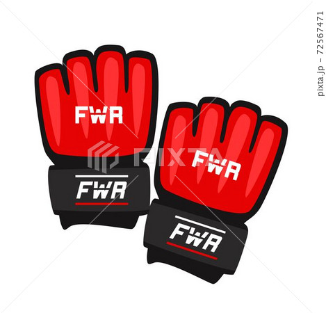 MMA fighting gloves isolated on white background MMA fighting gloves isolated on white background 72567471