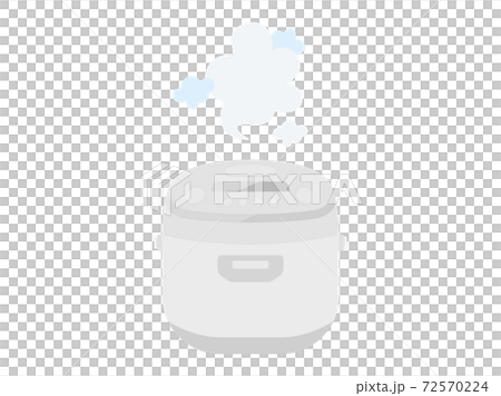 Illustration of cooking rice with a rice cooker Illustration of cooking rice with a rice cooker 72570224