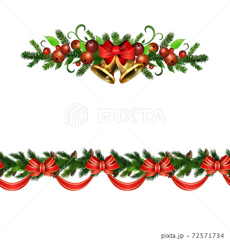 Christmas Holly brunches decoration vector 72571734