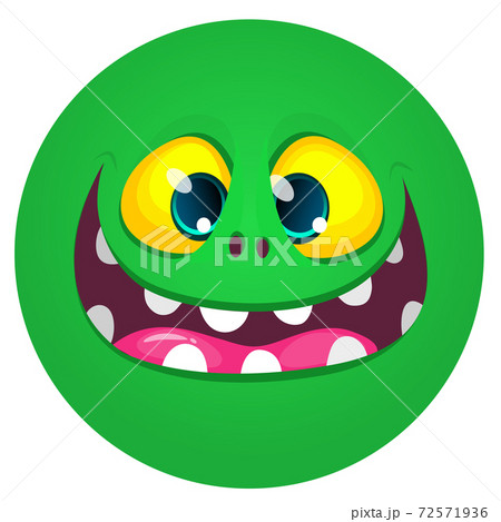 Funny cartoon monster face. Vector Halloween Funny cartoon monster face. Vector Halloween 72571936