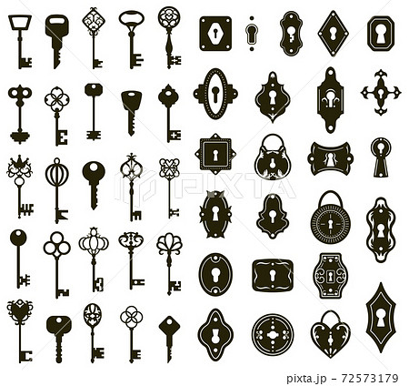 Vintage padlocks and keys collection. - Stock Illustration [99650696] -  PIXTA