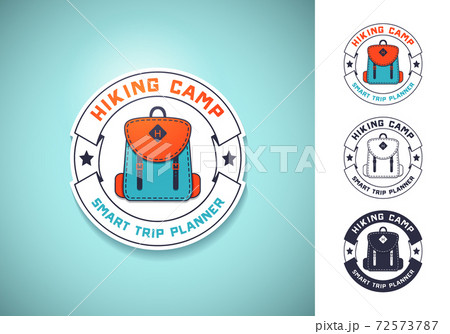 Camping and outdoor adventure vintage logos, emblems,badges. Travel logo emblems. Vector Logo concept 72573787