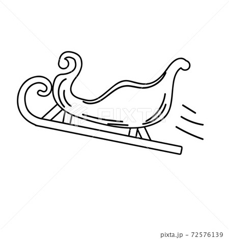 Isolated wooden christmas sleigh icon Isolated wooden christmas sleigh icon 72576139