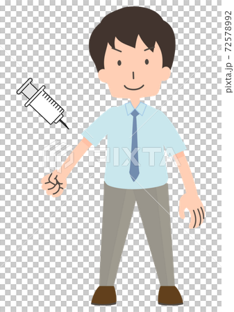 Person receiving an injection 72578992