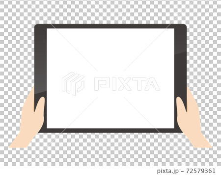 タブレットを持つイラストレーション 72579361