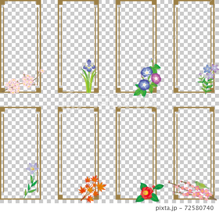 Japanese four seasons frameset 72580740