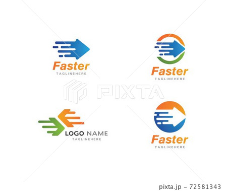 fast arrow logo vector 72581343