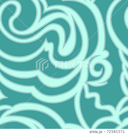 Seamless turquoise texture of spirals and curls. Sea pattern in pastel colors. Spiral curls and swirl. Seamless turquoise texture of spirals and curls. Sea pattern in pastel colors. Spiral curls and swirl. 72581571