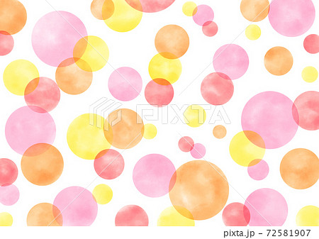 背景素材水彩テクスチャ テキスタイル ドット 赤系 72581907