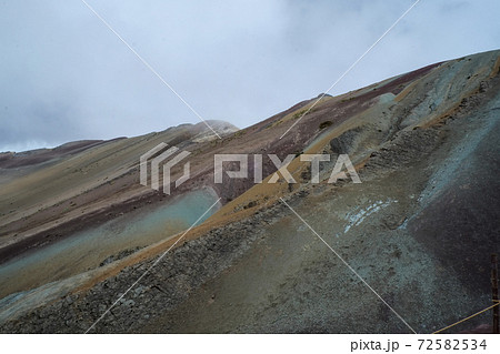 南米ペルーの秘境アンデス山脈に突如現れるレインボーマウンテン(ビニクンカ山)高山植物と動物 南米ペルーの秘境アンデス山脈に突如現れるレインボーマウンテン(ビニクンカ山)高山植物と動物 72582534