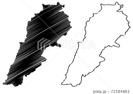 Lebanon map vector illustration, scribble sketch Lebanon 72584863