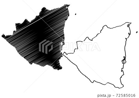 Nicaragua map vector illustration, scribble sketch Nicaragua 72585016